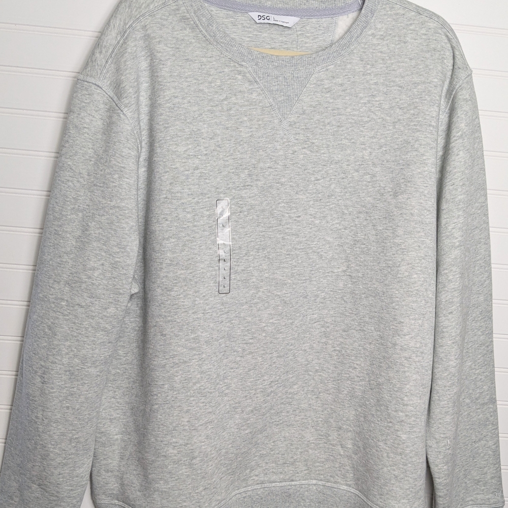 DSG NWT Classic  Basic Grey Fleece Crew Oversized Sweatshirt L - Picture 2 of 7